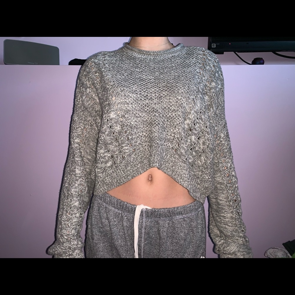 Grey knit sweater
